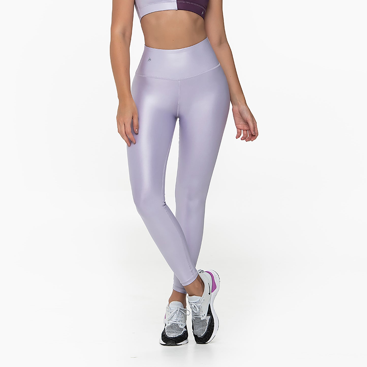 Leather-Look Lavender Leggings