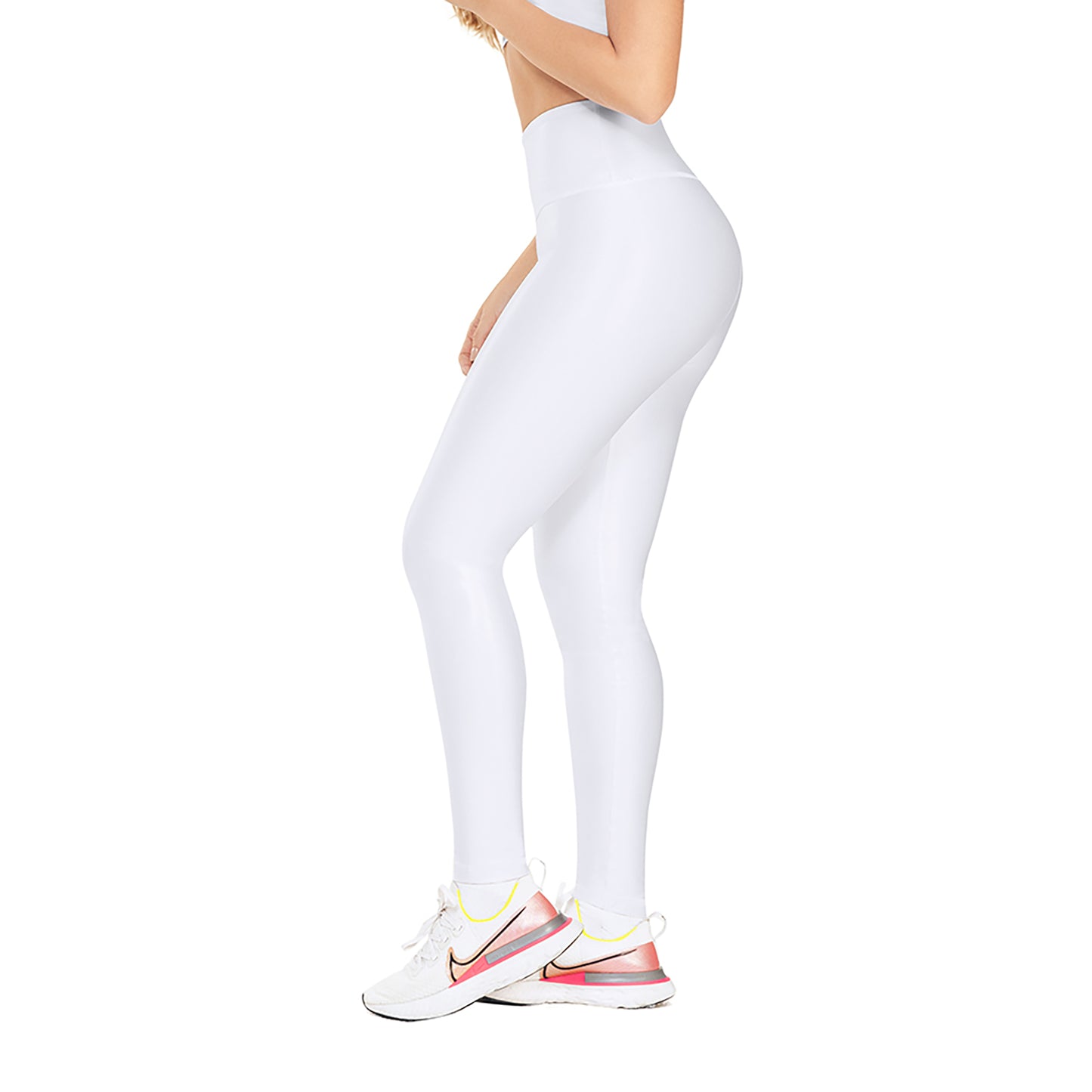 Leather-look Leggings – Crystal White