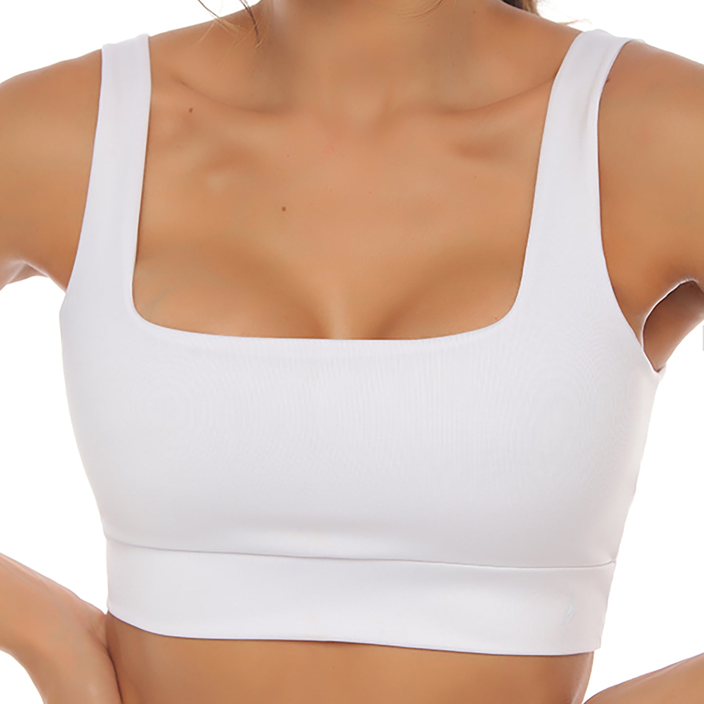 Goddess Sports Bra - White