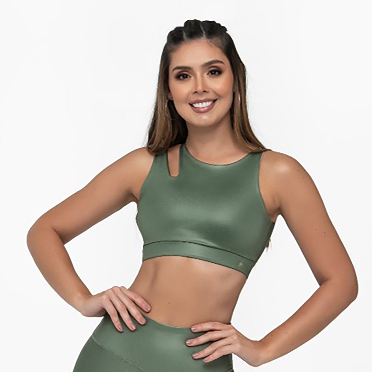 Three-way Sports Bra – Metallic Green